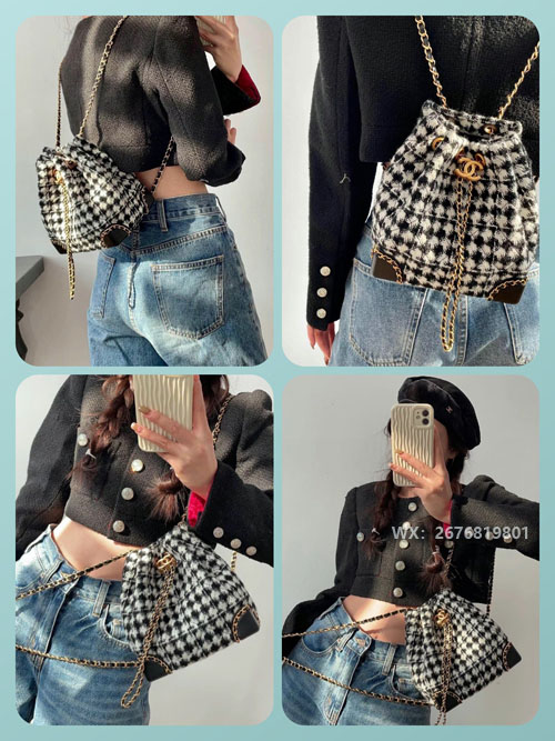 秋冬春三季时尚搭配 还得是香奈儿粗花呢包包