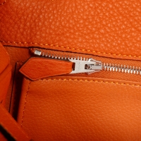 hermes kelly 原版橙色荔纹牛皮爱马仕凯莉包32-35cm