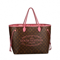 全新印字款Neverfull lv妈咪包 经典Monogram老花手袋M40876 M40940