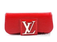 路易登威超时髦手拿包 原版EPI红色水波纹亮皮lv女士手包 M40292H