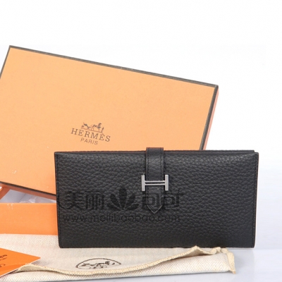 hermes 3 flod wallet三折钱夹 原版荔纹牛皮爱马仕钱包A308LN