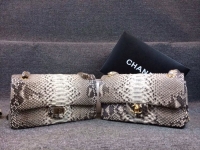 原色chanel2.55复刻版南非真蟒蛇皮香奈儿包包