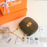 2016新款Chloe Drew Bag 墨绿色麂皮小牛皮 克洛伊小猪包3S1031