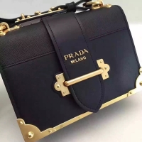 宫廷风普拉达复古小箱包 prada2016秋冬季走秀款Cahier迷你包铆钉包1BD045