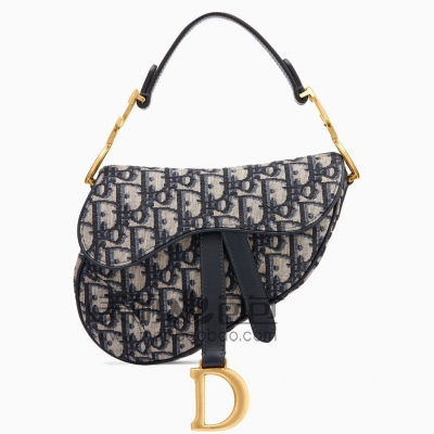 dior时髦新宠 monogram帆布saddlebag马鞍包