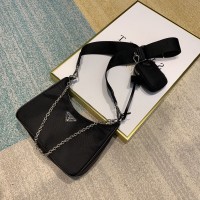 普拉达hobo尼龙腋下包 prada re-edition 2005二合一子母包1BH204