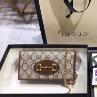 古驰新款马衔扣链条钱包 gucci 1955 woc图片价格