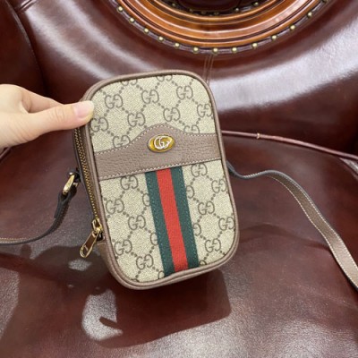 gucci ophidia复古系列双拉链手机包 古驰双G帆布迷你相机包546595