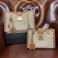 gucci padlock系列tote包 古驰经典帆布链条包 锁扣包479198