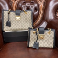 gucci padlock系列tote包 古驰经典帆布链条包 锁扣包479198