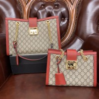 gucci padlock系列tote包 古驰经典帆布链条包 锁扣包479198