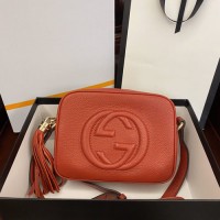 gucci soho女士迷你相机包 古驰大双G中古流苏包308364