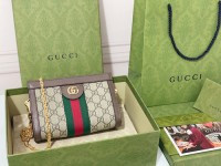 gucci ophidia双G老花系列女包 古琦迷你链条包手包602676