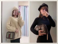 gucci ophidia复古老花系列女包 古琦迷你链条盒子包602576