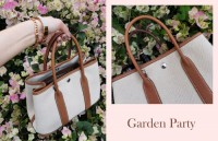 爱马仕帆布花园包 hermes Garden Party手提包