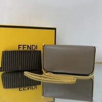 fendi woc二合一链条包 芬迪新款标志扣翻盖包