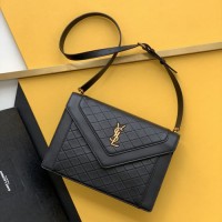 ysl gaby菱格纹绗缝包 圣罗兰小羊皮翻盖包668863