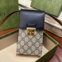 gucci padlock系列手机包 古琦双G老花迷你包658229