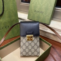 gucci padlock系列手机包 古琦双G老花迷你包658229