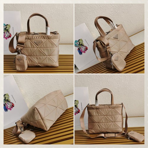 prada system三合一tote手袋 普拉达女士尼龙绗缝包1BG380