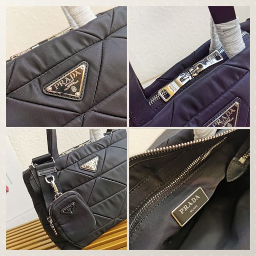 prada system三合一tote手袋 普拉达女士尼龙绗缝包1BG380