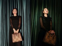 gucci diana tote小号双G帆布手袋 古琦竹节手提包660195