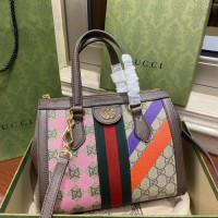 gucci Ophidia限量款tote手提包 彩色丝印图案通勤女包547551