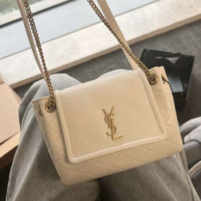 ysl mini nolita女士链条包 圣罗兰菱格纹小羊皮手袋672738