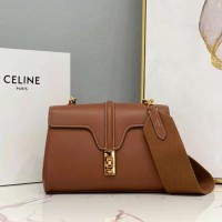 celine teen soft小号全皮手袋 赛琳宽肩带斜挎包CL196853