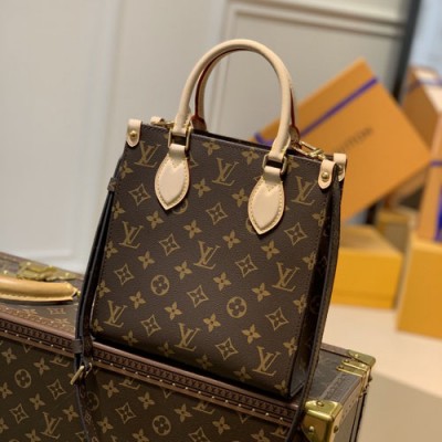 lv Sac Plat小号琴谱包 女士老花tote手袋m45847