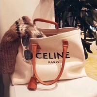 celine cabas字母标妈咪包 赛琳tote帆布购物袋190062