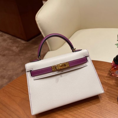 hermes kelly mini epsom皮 爱马仕二代凯丽包拼色合辑