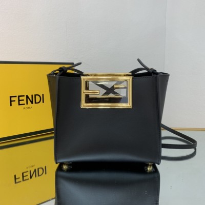 fendi Way全皮手袋 芬迪金色徽标手柄tote包3118