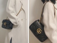 gucci marmont22小号链条包 古琦经典绗缝翻盖包446744