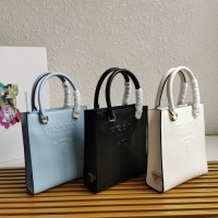 prada saffiano竖款手袋 普拉达mini tote女包1BA333