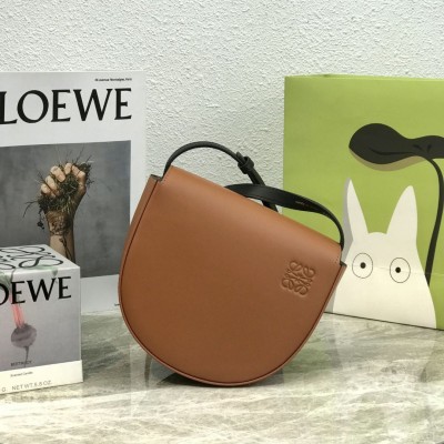 loewe Heel duo迷你马鞍包 罗意威拼色盒子包10192