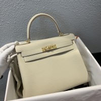 hermes kelly togo皮奶昔白色 爱马仕凯莉包