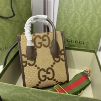 gucci retro tote迷你包 古琦全新大双G帆布手袋671623