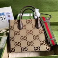 gucci tote手提包 超级双G花纹古琦帆布手袋678839