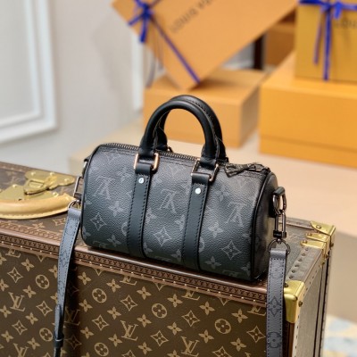 lv Keepall XS迷你枕头包 monogram黑色帆布M45947