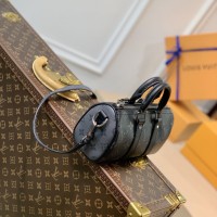 lv Keepall XS迷你枕头包 monogram黑色帆布M45947