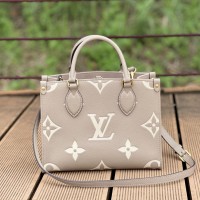 lv onthego25女士小号手提包 压纹牛皮tote包M45779