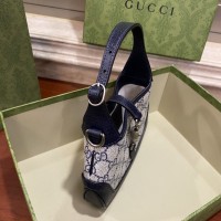 古琦深蓝色双G帆布款 gucci jackie1961迷你腋下包685127