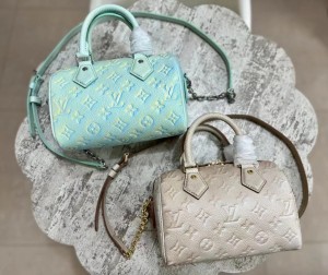 lv Speedy Bandoulière20枕头包 幻彩压纹牛皮迷你包M46092