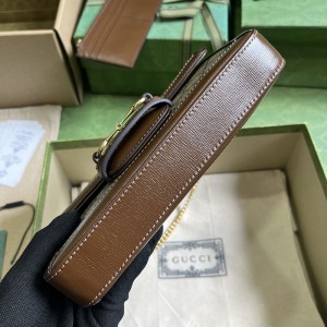 gucci Horsebit 1955马衔扣腋下包 复古链条手包752002