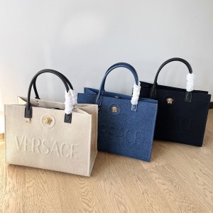 versace la medusa tote购物袋 范思哲度假风帆布手提包 去旅行吧！