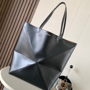 loewe Puzzle Fold tote大号手袋 全皮几何包 罗意威竖款购物袋9033