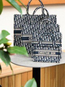 dior Oblique刺绣老花手袋 book tote 25cm小号购物袋 经典常青款