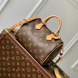 lv vintage复古老花枕头包 Speedy Bandoulière20波士顿手提肩背包M81086