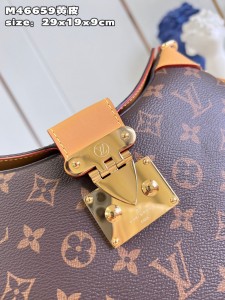 lv TWINNY牛角包 Monogram老花 S-lock复古锁扣包M46659